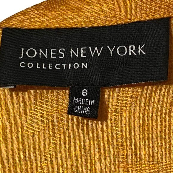 Jones New York Linen Jacket Size 6 Womens Jacket Orange Gold - Picture 4 of 10